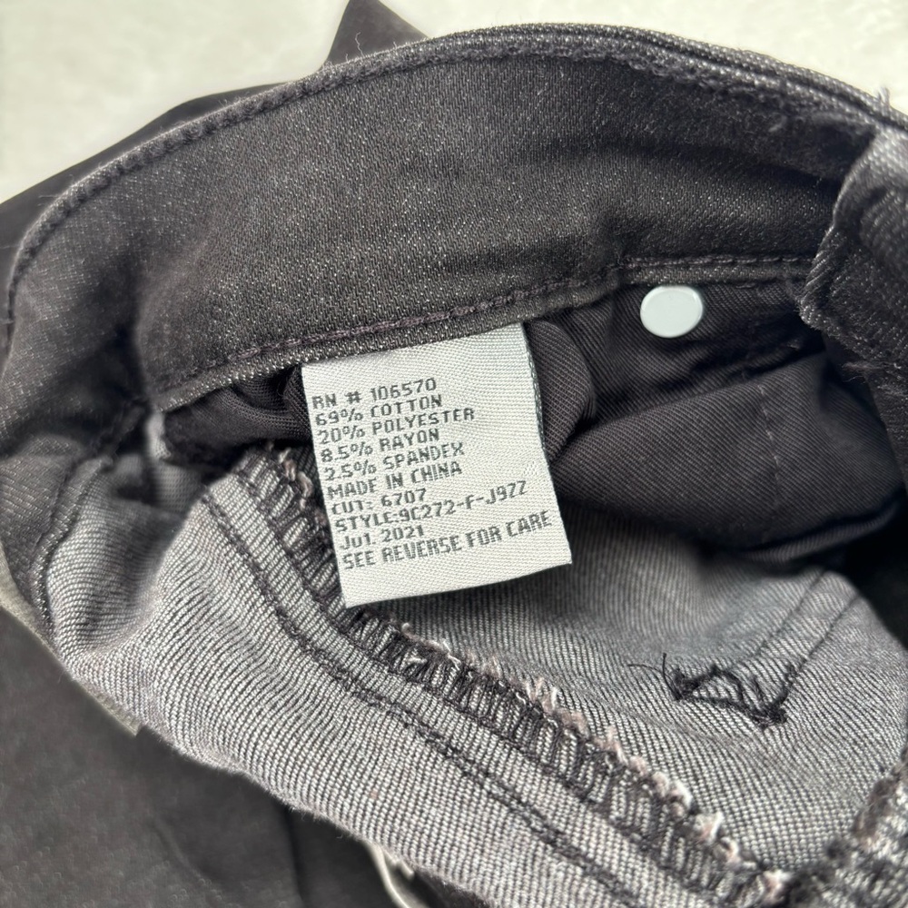 Trash High Rise Skinny Jeans‎ Black Premium Denim Collection Split Hem - Picture 4 of 5